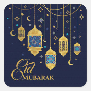 Ramadan Kareem - Eid Mubarak - Happy Eid Vierkante Sticker