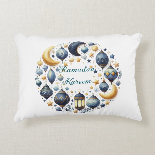 Ramadan Kareem & Eid Mubarak Islamic Accent Pillow Accent Kussen (Voorkant)