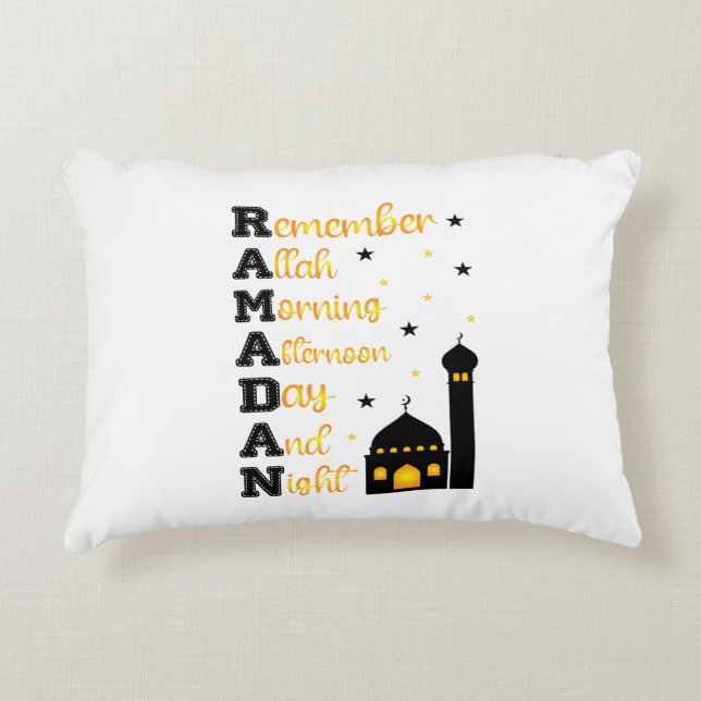 Ramadan Kareem & Eid Mubarak Islamic Accent Pillow Accent Kussen (Voorkant)