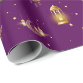 Ramadan Kareem Eid Mubarak Islamitisch Donker Paar Cadeaupapier (Rol Hoek)