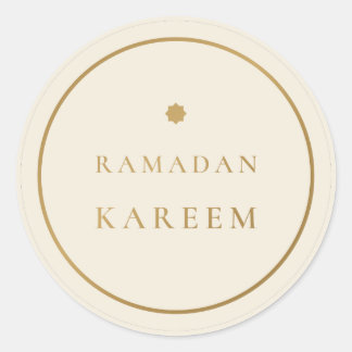 Ramadan Kareem Elegante Crème Goud Sticker
