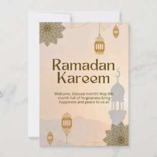 Ramadan Kareem Elegante Islamitische Wenskaart – G Kaart