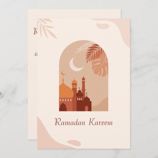 Ramadan Kareem Feestdagenkaart (Voorkant / Achterkant)