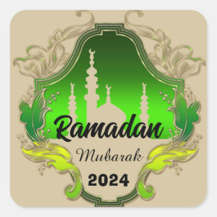 Ramadan Kareem gepersonaliseerd jaar 2026 Vierkante Sticker