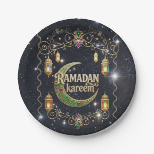 Ramadan Kareem glanzende lucht Papieren Bordje