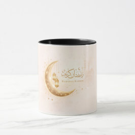 Ramadan Kareem Gold Crescent Mug – Elegant Islamic Mok
