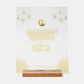 Ramadan Kareem Gold Islamic Acrylic Sign Personali (Recto)