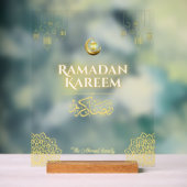 Ramadan Kareem Gold Islamic Acrylic Sign Personali (Neutre)