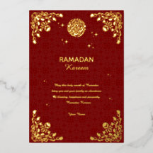 Ramadan Kareem Goud Folie Islamitische Uitnodiging