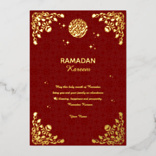 Ramadan Kareem Goud Folie Islamitische Uitnodiging