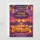 Ramadan Kareem Iftar-dinerfeest Uitnodiging (Voorkant)