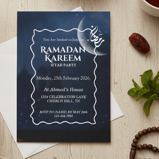 Ramadan Kareem Iftar Invitation Personalized Kaart