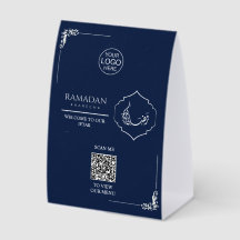 Ramadan Kareem Iftar QR-code tafelbord | Op maat g