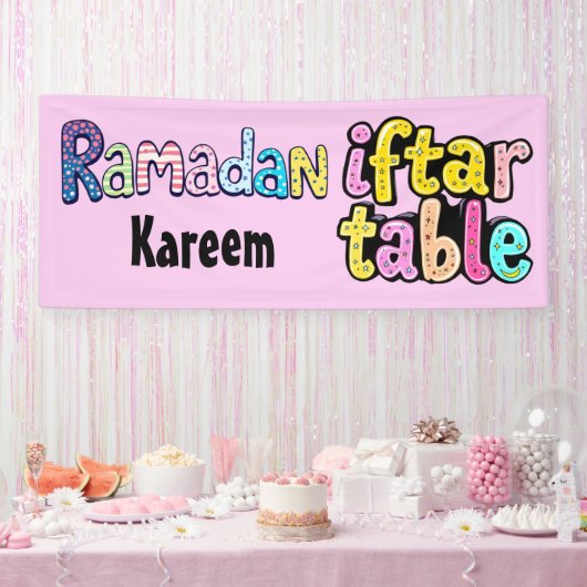 Ramadan Kareem - iftar tafel Spandoek (Feest)