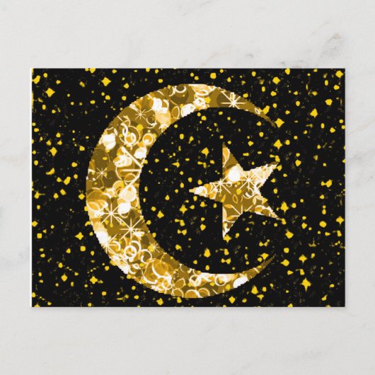 Ramadan Kareem moon en ster Briefkaart (Voorkant)