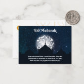 Ramadan Kareem Mubarak Carte de vacances avant et (Devant/Arrière en situation)