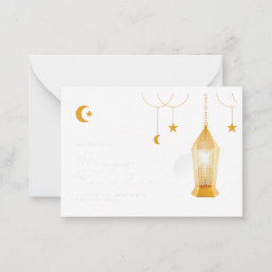 Ramadan Kareem Mubarak Carte de vacances avant et