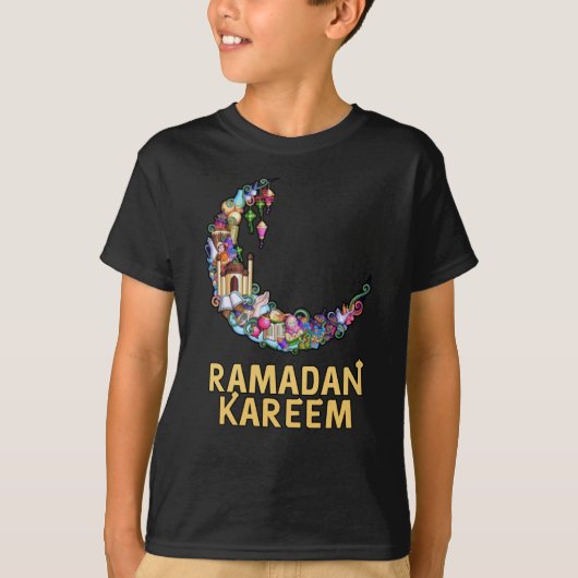 Ramadan Kareem Mubarak Fasting Moon T-shirt (Voorkant)