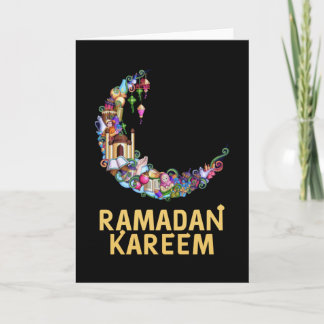 Ramadan Kareem Mubarak Vasten Maan Kaart