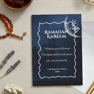 Ramadan Kareem Persoonlijke Wenskaart Elegant Notitiekaartje