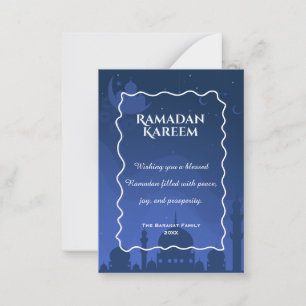 Ramadan Kareem Persoonlijke Wenskaart   Elegant Notitiekaartje