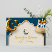Ramadan Kareem Ramadan Mubarak Folie Uitnodiging (Staand Voorkant)