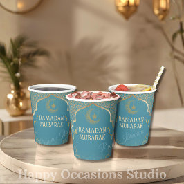Ramadan Kareem Ramadan Mubarak Paper Cups Papieren Bekers