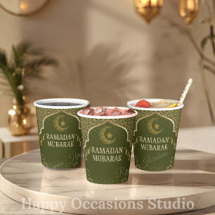 Ramadan Kareem Ramadan Mubarak Papieren Bekers