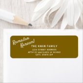 Ramadan Kareem Return Gold Address Sticker Label (Insitu)