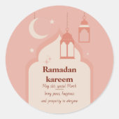 Ramadan Kareem Ronde Sticker (Voorkant)