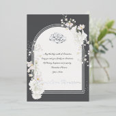 Ramadan Kareem Silver Foil Islamic Invitation Card (Debout devant)
