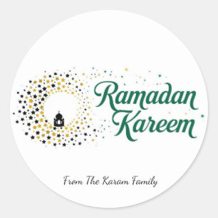 Ramadan Kareem thema cadeau sticker voor viering
