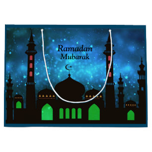 Ramadan Kareem Typografie Islamitische halve maan Groot Cadeauzakje
