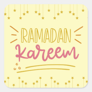 RAMADAN KAREEM VIERKANTE STICKER