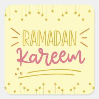 RAMADAN KAREEM VIERKANTE STICKER