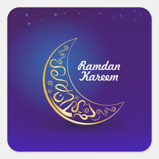 Ramadan Kareem Vierkante Sticker (Voorkant)