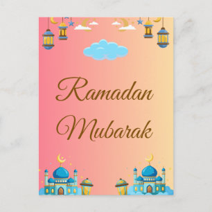 Ramadan Kareem Wenskaart Eenvoudige kerstkaart Briefkaart