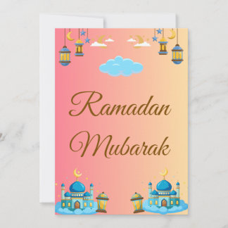 Ramadan Kareem wenskaart Eenvoudige kerstkaart Kaart