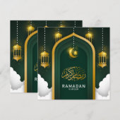 Ramadan Kareem wenskaart / postkaart #5 Feestdagenkaart (Voorkant / Achterkant)