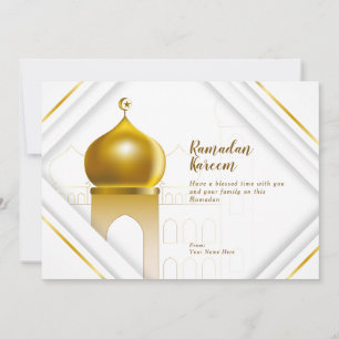 Ramadan Kareem Witte moderne kaart