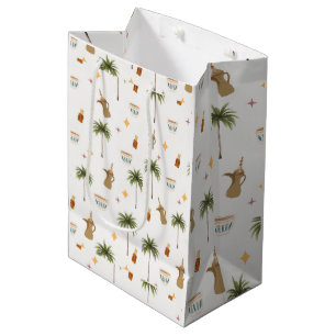 Ramadan Koffie & Dadels Naadloos Patroon Medium Cadeauzakje