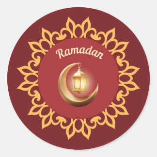 Ramadan Lantaarn & Halve Maan Premium Sticker – Is