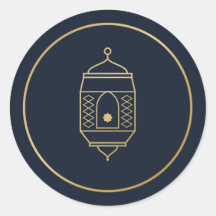 Ramadan Lantaarn Navy Goud Sticker
