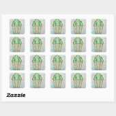 Ramadan lantern vierkante sticker (Vel)