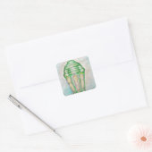 Ramadan lantern vierkante sticker (Envelop)