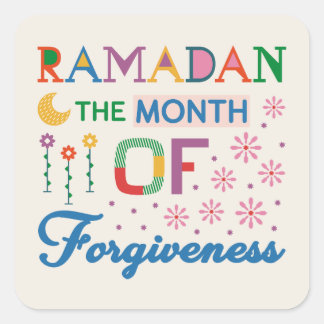 Ramadan maand van vergeving vierkante sticker