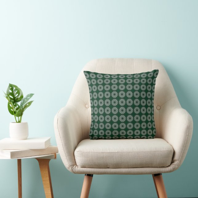 Ramadan Mandala Oreiller vert foncé (Chaise)