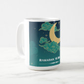 Ramadan moderne bleu Mubarak Mug (Devant gauche)