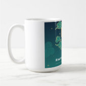 Ramadan moderne bleu Mubarak Mug (Gauche)