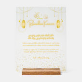 Ramadan Moon Dua Personalized Sign Acryl Bord (Voorkant)